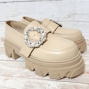 Alohas Trailblazer chunky loafers with jeweled buckle